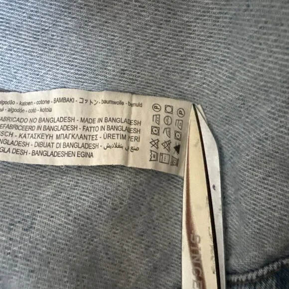 ZARA Girls Denim Overall Dress Light Wash Size 8 Pinafore Jumper Classic Button - Picture 15 of 15